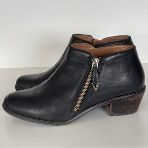 Vionic Joy Jolene Black Leather Ankle Boots - 7.5